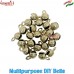 Small Brass Ghungroo Sleigh Bells - 5 Petal Flower Bell