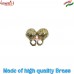 Small Brass Ghungroo Sleigh Bells - 5 Petal Flower Bell