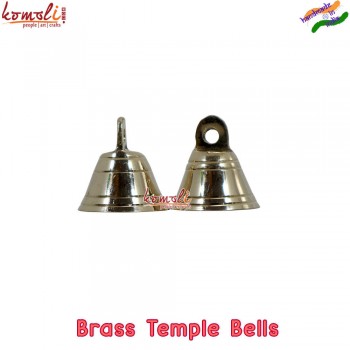 Tanjori Brass Temple Bell Small - Decorative Pooja Mandir Gold Bells
