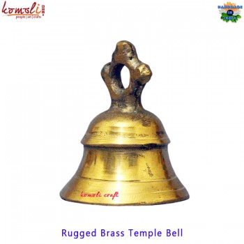 Traditional Design Melodious Sound Brass Temple Pooja Bell For Home Temple Decoration