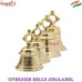 Indian Temple Hanging Bells, Many Sizes of Golden Brass Bells