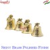 Large Brass Temple Ship Church Bells, Handmade Solid Brass Bells