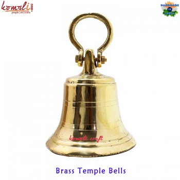 Large Brass Temple Bell Mandir Ghanti Temple Decoration Religious Bell