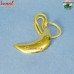 Moon Shape 3D Brass Metal Shiny Golden Christmas Ornaments Decoration Ornaments