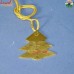Christmas Tree -  Flat Brass Metal Xmas Ornament Hanging Decoration