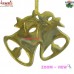 Flat Christmas Metal Ornaments - Pair of Bells - Brass Christmas Hanging Ornaments Decoration