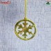 Golden Snowflakes Flat Metal Brass Christmas Tree Ornaments Decorations