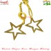 Small Golden Flat Star Ornament -  Custom Brass Metal Christmas Decoration
