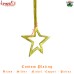 Pair of Stars -  Custom Brass Metal Christmas Shiny Golden Handmade Ornament Decorations