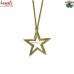 Pair of Stars -  Custom Brass Metal Christmas Shiny Golden Handmade Ornament Decorations