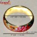 Floral Garden Leatherette and Brass Bangle