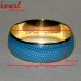 Perforated Blue on Silver Brass Bangles Bracelets