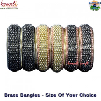 Inter-mesh Chain Design - Brass Bangles Bracelets