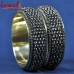 Inter-mesh Black Chain Brass Metal Twin Set Bangles