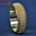 Inter-mesh Copper Gold Brass Bangle Bracelet