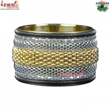 Inter-mesh Brass Bangle - 3 Color