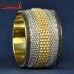 Inter-mesh Brass Bangle - 3 Color