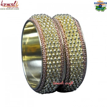 Inter-mesh Copper - Golden Twin Set Bangles