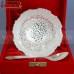 Cut Edge Bowl - Silver Plated Serving Bowl in Velvet Gift Box