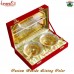 Two Tone Open Flower 5 Piece Bowl Set Silver Plated Brass Gift Set in Velvet Box Wedding Gifts