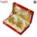 Two Tone Open Flower 5 Piece Bowl Set Silver Plated Brass Gift Set in Velvet Box Wedding Gifts
