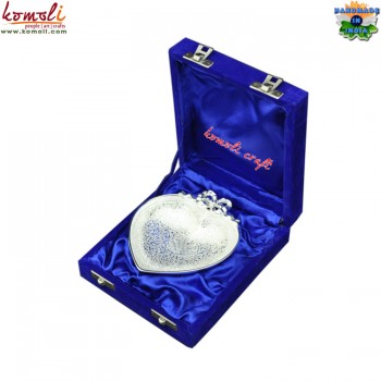 Heart Shape Silver Plated Brass Bowl For Wedding Return Gifts