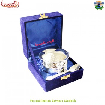 Handi Shape Silver Plated Single Bowl Diwali Corporate Gifts and Indian Wedding Return Gift