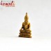 Golden Meditating Buddha - Miniature Brass Statue