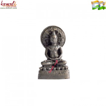 Meditating Buddha with Wisdom Chakra - Bronze Miniature