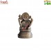 Aum Ganesha in Iconic Pose - Bronze Miniature Statue