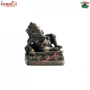 Sedate Ganesha - Bronze Miniature Figurine Stature, Ganesh Murti