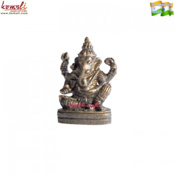 Book Writing Ganesha - Bronze Miniature Statue