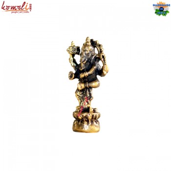 Ganesha Standing Pose - Bronze Miniature Murti Statue