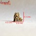 Golden Resting Ganesha Pendant Brass Metal Jewellery Pendant