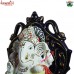 Lalbaug Raja Singhashan Ganesha Murti Idol, Ceramic Sculpture Ganesha Statue For Home, Office and Gifts