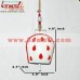 Bridal White Hand Painted Mango Designed Cow Bell - Customized Painting Pattern