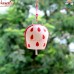 Bridal White Hand Painted Mango Designed Cow Bell - Customized Painting Pattern