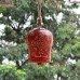 Jumbo Red Hand Painted Cowbell with Floral Pattern Over it - 7 Inch