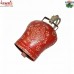 Jumbo Red Hand Painted Cowbell with Floral Pattern Over it - 7 Inch