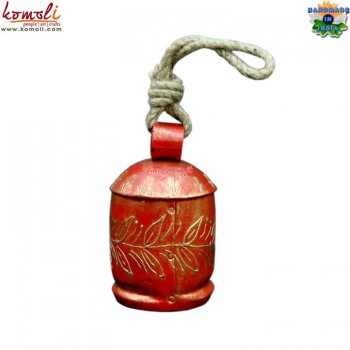 Conventional Design Red Cow Bell with Golden Painting - Customized Sizes