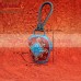 Gola Cow Bell with Blue and Red with Leather Strap - Cone Painting