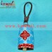 Blue and Red Round Hand Painted Medium Cow Bell - Amazing Cone Painting