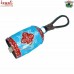 Blue and Red Round Hand Painted Medium Cow Bell - Amazing Cone Painting