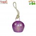 Small Purple Hand-Painted Golden Flower Cow Bell For Decoration