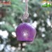 Small Purple Hand-Painted Golden Flower Cow Bell For Decoration