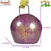 Small Purple Hand-Painted Golden Flower Cow Bell For Decoration