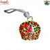 Yellow Red Floral Design Hand Painted Iron Garden Bell