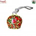Yellow Red Floral Design Hand Painted Iron Garden Bell