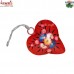 Heart Shape Cow Bell With Custom Design Floral Hand Painting