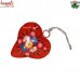 Heart Shape Cow Bell With Custom Design Floral Hand Painting